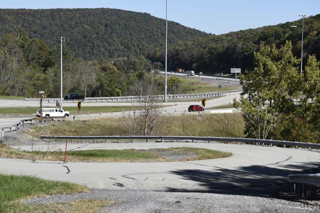 Allegheny Mountain Realignment Signage