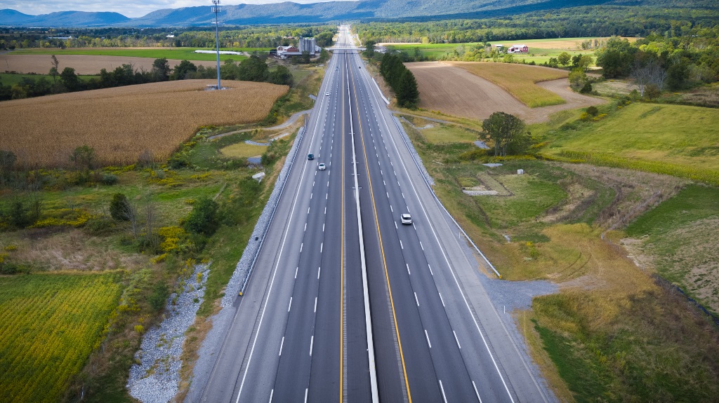 Aerial view of PA Turnpike