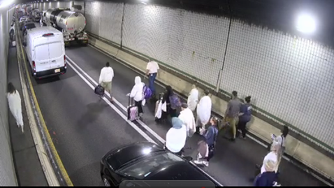 evacuees Evacuees in tunnel