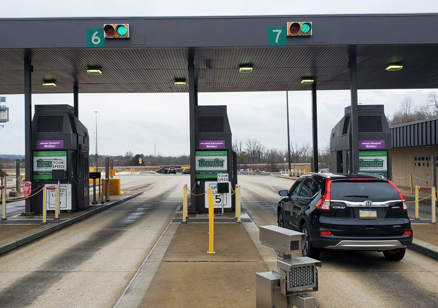Ads on toll booths Ads on toll booths