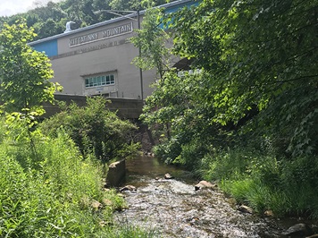 Drainage channel by PA Turnpike tunnel