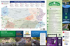 Inside view of new Explore Pennsylvania map.