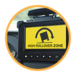 High rollover zone sign