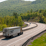 Truck traveling on a PA Turnpike roadway