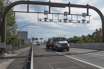 Vehicles traveling along the PA Turnpike