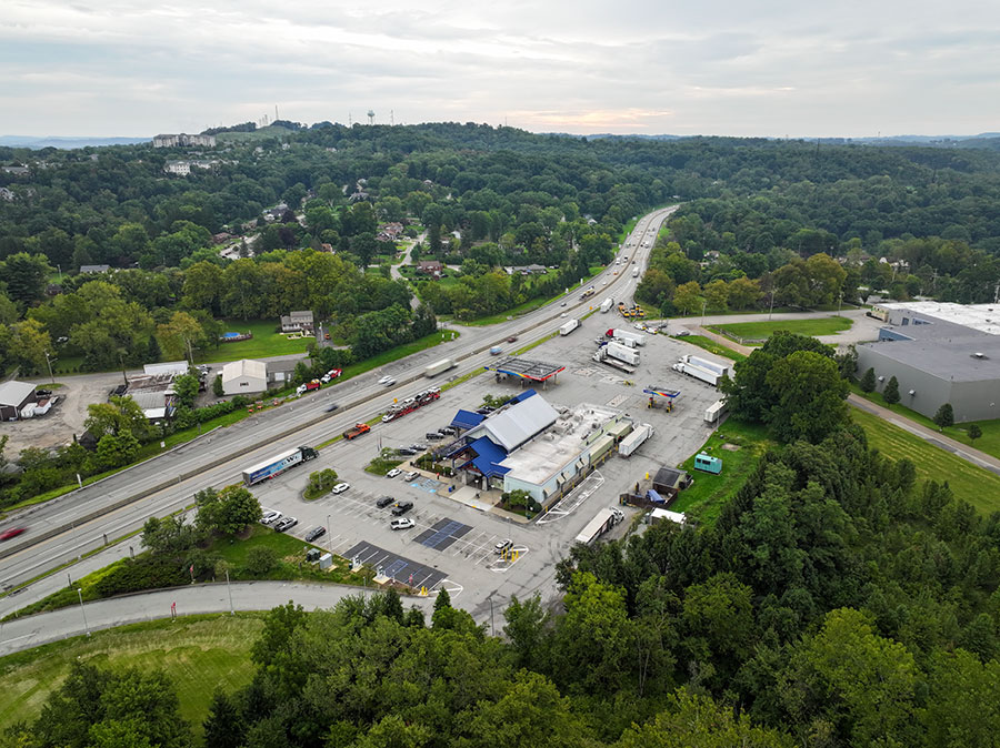 Pa Turnpike - Service Plaza Ariel View