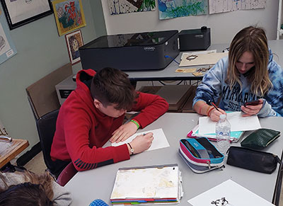 Panther Valley Junior/Senior High School art students