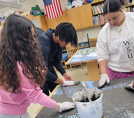 Steelton-Highspire High School art students