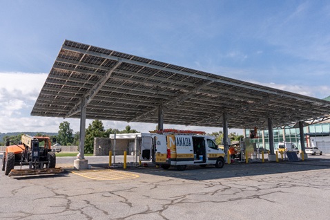 solar canopy solar Canopy wide view