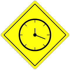 hospital-icon.tmb-medium Roadwork Sign with Clock Icon