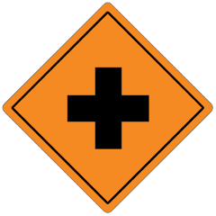 hospital-icon.tmb-medium Roadwork Sign with Hospital Icon