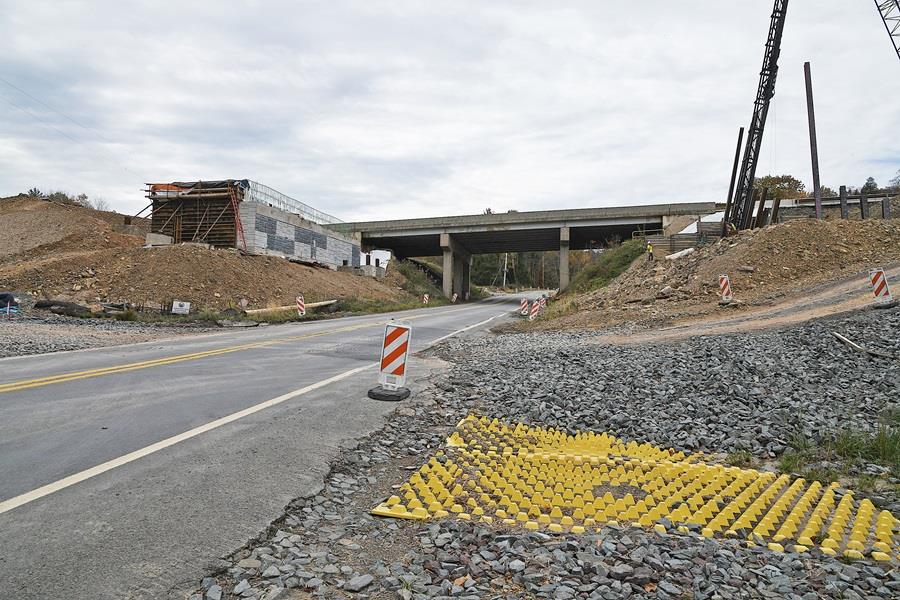 Hickory Run abutment construction