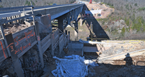 Hawk Falls bridge construction
