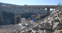 Hawk Falls bridge construction