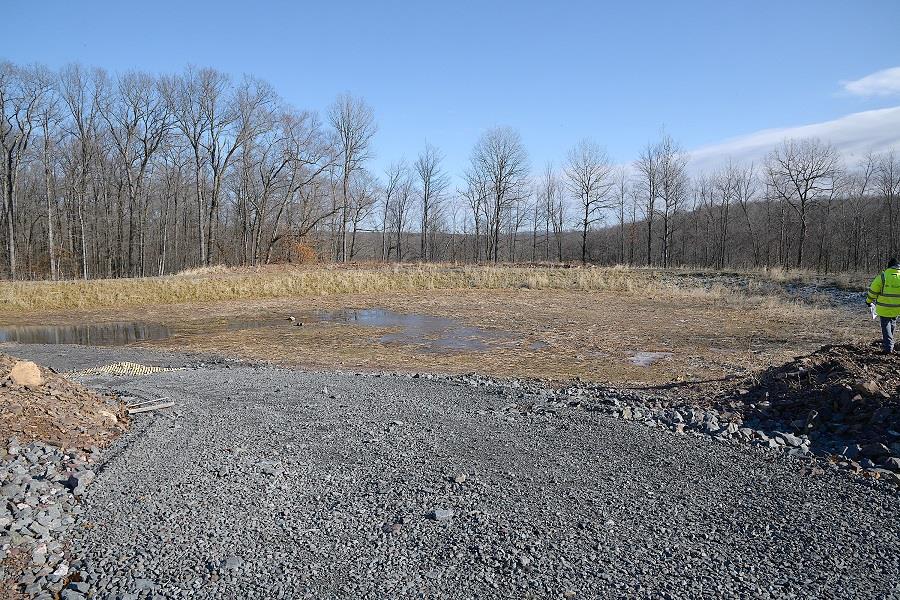 Retention pond construction