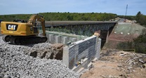 Long view of bridge construction