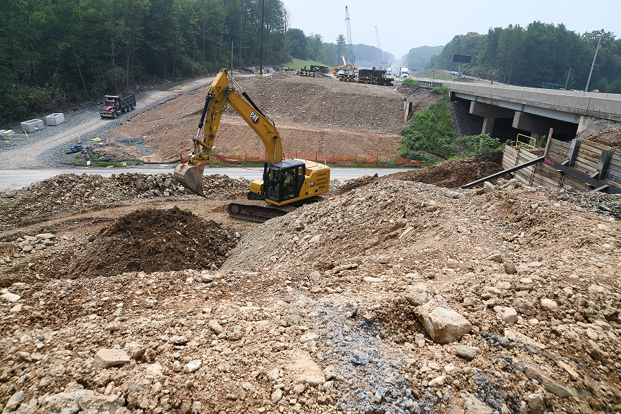 Hickory Run Bridge construction