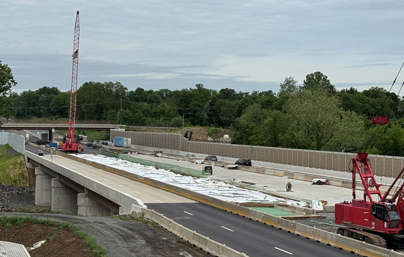 Neshaminy Creek bridge construction