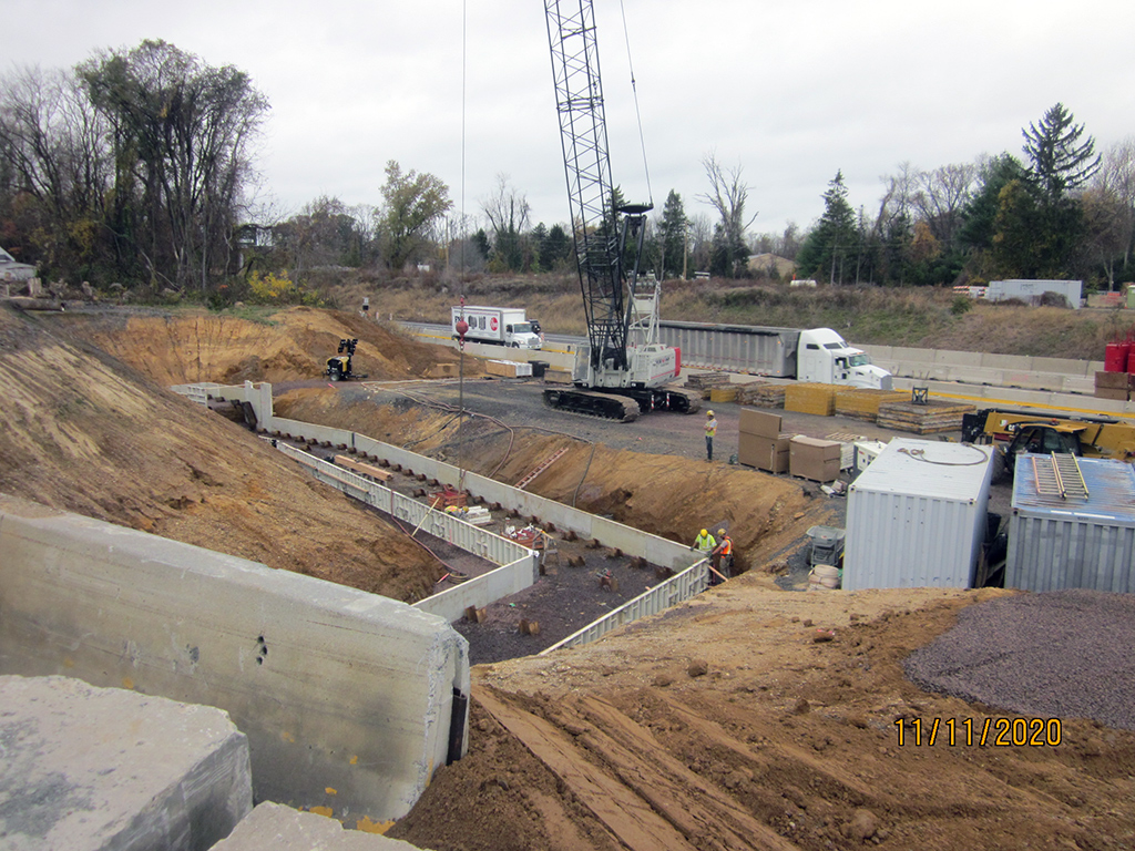 Forming of south abutment foundation (Sep 2020/Feb 2021)