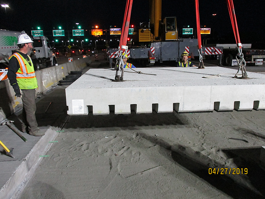 Joining precast pavement slab with existing cast in place concrete slab (Mar/Jul 2019)