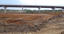 Excavation/embankment operation adjacent to flyover bridge (Mar/Jul 2019)