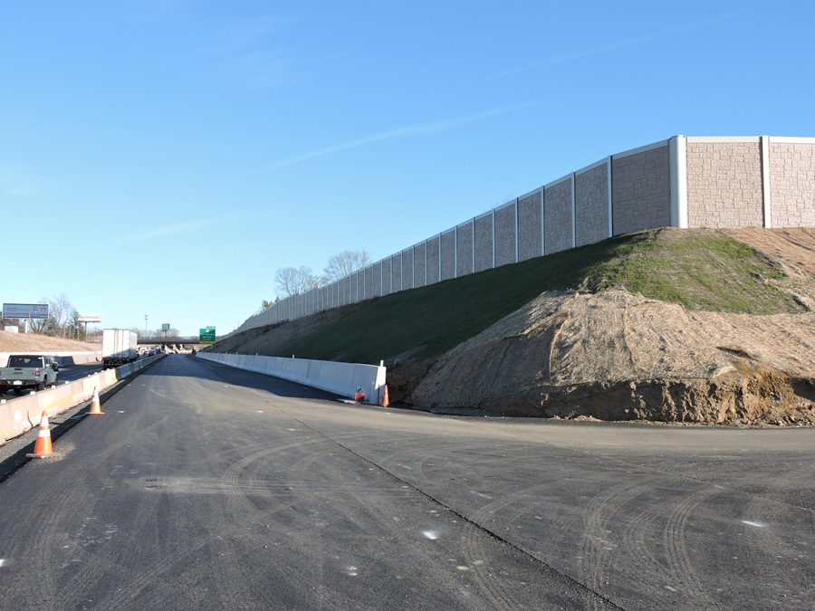 EB paving, soundwall