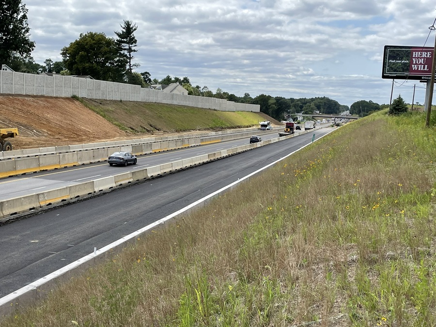 EB soundwall and paving
