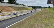EB soundwall and paving