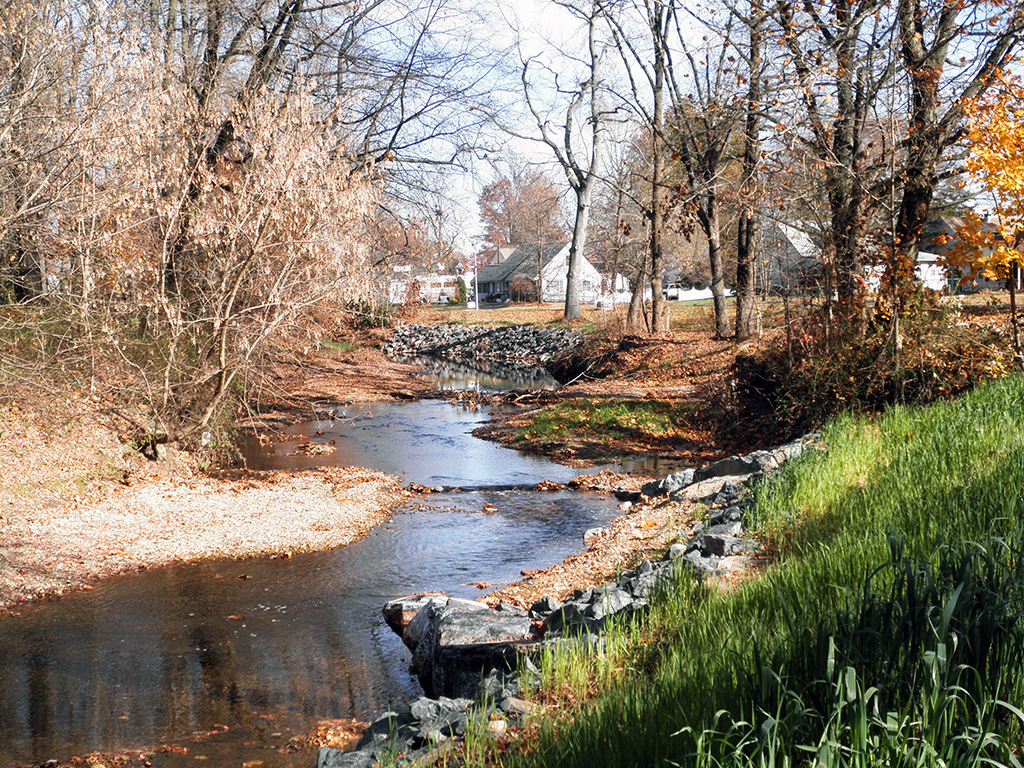 Completed stream bank protection (Jan 2014)