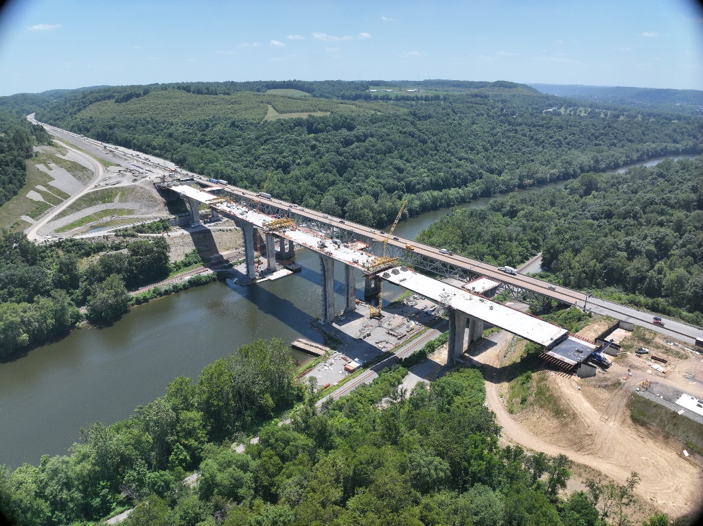Aerial photo of the Beaver River Bridge Project