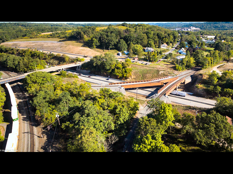 September 2016 Ariel View Foxwood Road Relocation Top Left Foreground