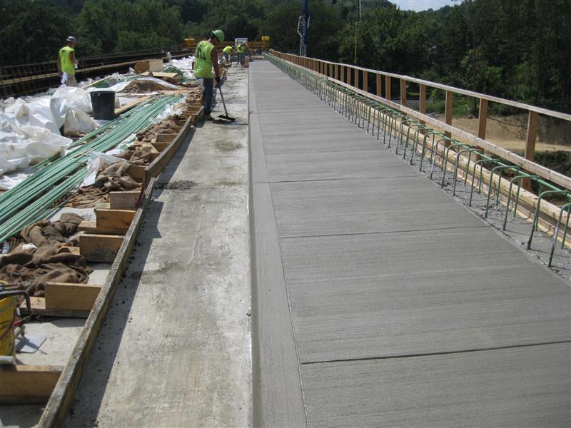 August 2017 WB-206 Bridge Sidewalk Concrete Placement