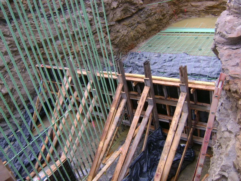 April 2014 - Abutment Rebar and Formwork Installation