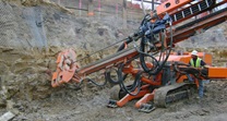 April 2014 - Abutment 2 Rock Drilling for Temporary Shoring
