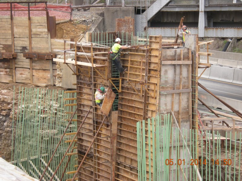 May 2014 - Abutment 1 Reinforcing Steel and Formwork