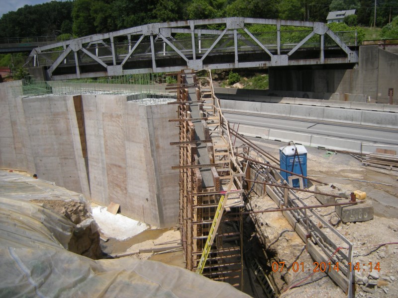 July 2014 - West Bound 207 Abutment 1 Wingwall A Concrete Placement