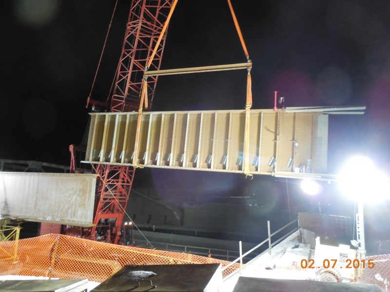 February 2015 - WB-207 Preparing Span 1 Girder