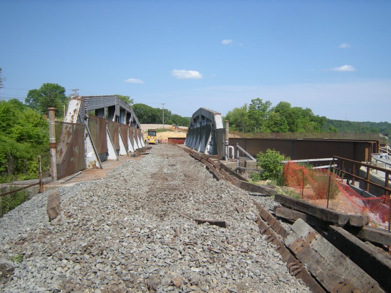 March 2015 - WB-207 Northern Southern Railroad Removing Rails and Ties From Existing Bridge