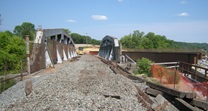 March 2015 - WB-207 Northern Southern Railroad Removing Rails and Ties From Existing Bridge