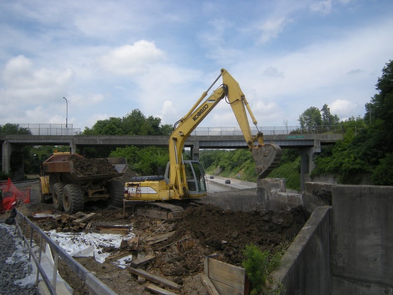 July 2015 207-WB Excavation Behind Abutment 1