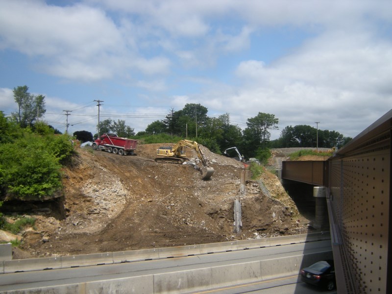 July 2015 207-WB Excavating Existing Abutment 1 and Temporary Shoring Areas