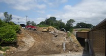 July 2015 207-WB Excavating Existing Abutment 1 and Temporary Shoring Areas