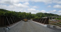 July 2015 207 Norfolk Southern Placing Railroad Track on New Bridge