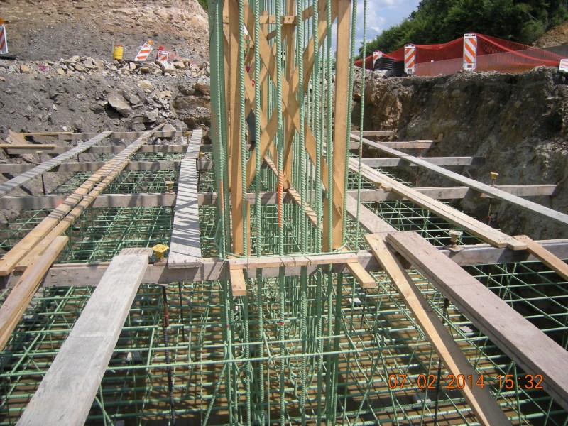 July 2014 - WB- 208 Rebar Installation for Pier Footer and Pier Stem