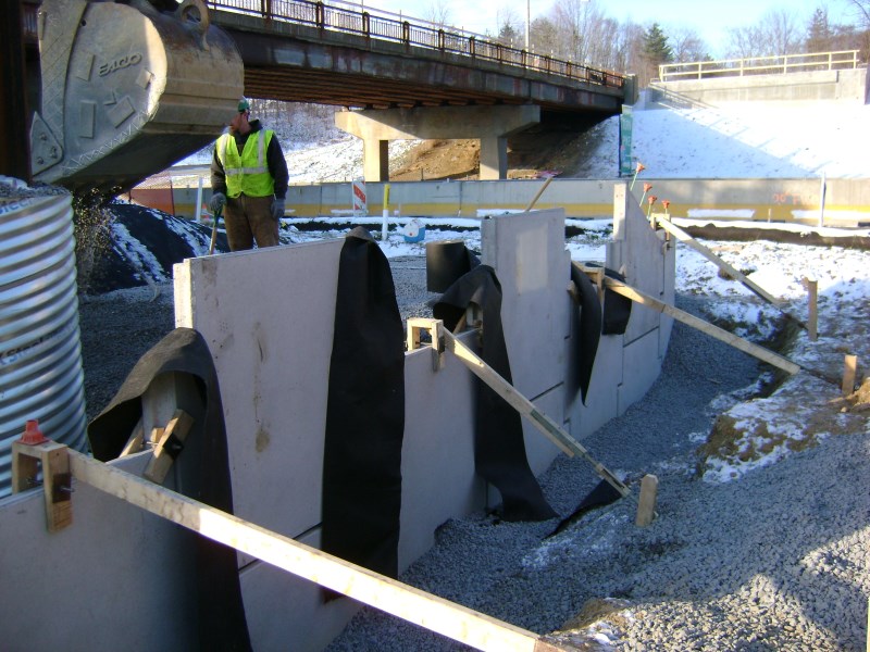 December 2013 - Placement of Retaining Wall