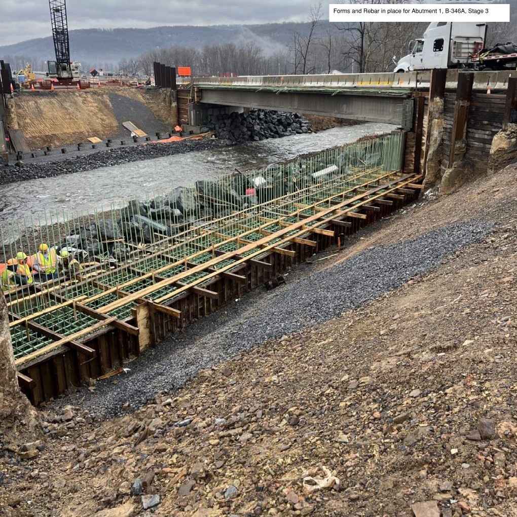 B-346A Abut 1 Stage 3 Footer Forms and Rebar