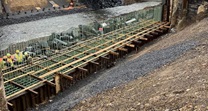 B-346A Abut 1 Stage 3 Footer Forms and Rebar