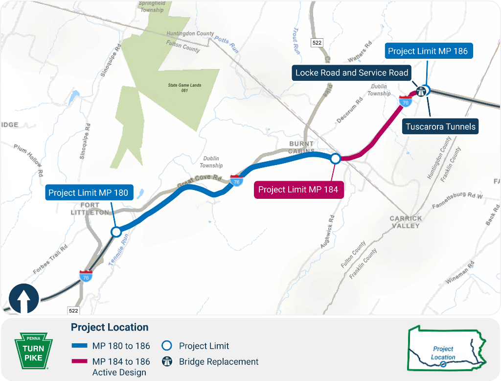 MP 180-186 Project Limits
