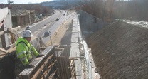 WB-402 Abutment 1 Eastbound & Median Wall