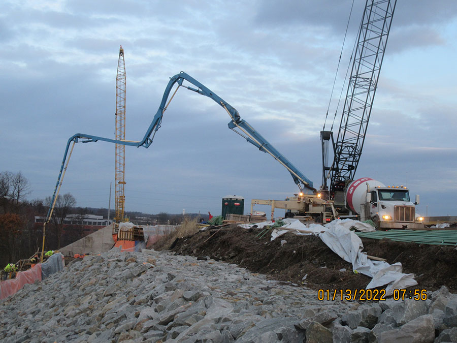 WB-402 Abutment 2 Wing Pour